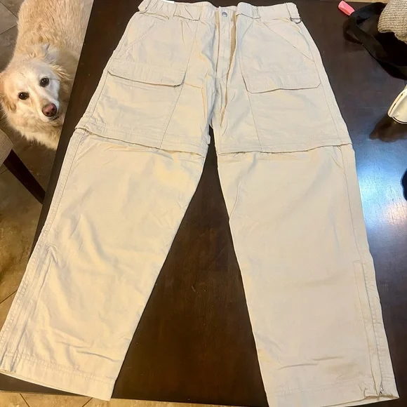 ROUNDTREE & YORKE OUTFITTERS ZIP OFF CARGO Pants to Shorts, 36/29 NEW - Picture 3 of 8